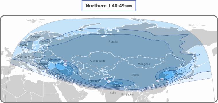 جديد القمر abs-1 /75.0°e