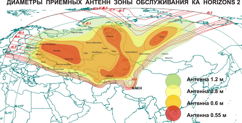 Amos Карта Покрытия